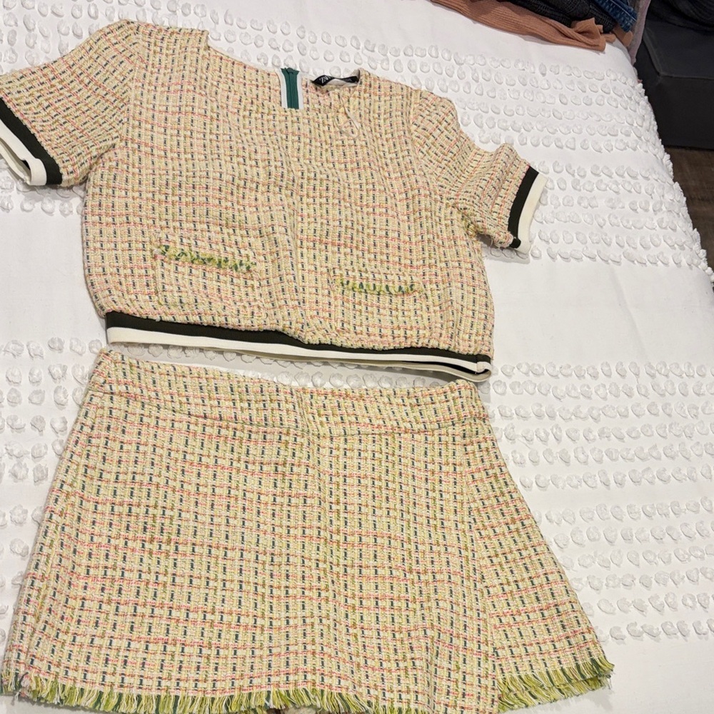 Zara Multicolor Tweed Set